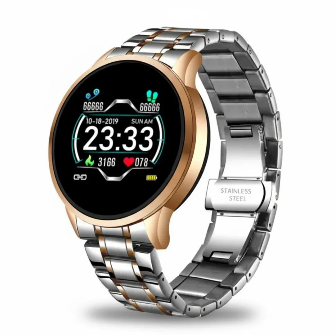 Elegante Smartwatch mit Fitness-Tracking und Benachrichtigungen