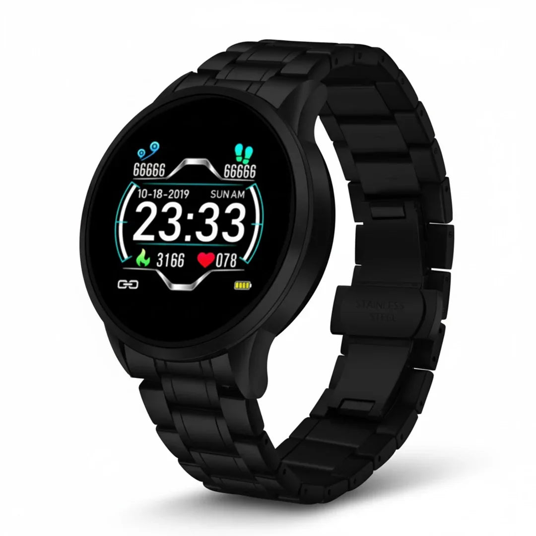 Elegante Smartwatch mit Fitness-Tracking und Benachrichtigungen