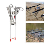 Automatic fishing rod holder with bite alarm for stress-free fishing