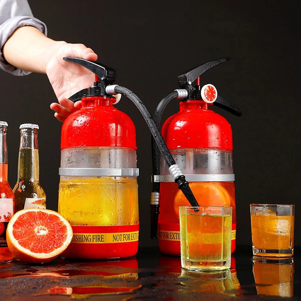 1,5L Getränkespender im Feuerlöscher-Design – Spaß für jede Feier