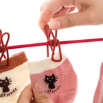 12 Stück Elastisches Wäscheleine Set