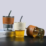 Trinkglas mit Strohhalm und Deckel 400ML