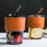 Trinkglas mit Strohhalm und Deckel 400ML