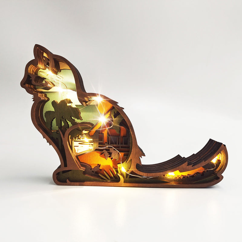 3D Tier Holzschnitzerei Handarbeit Geschenk