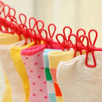 12 Stück Elastisches Wäscheleine Set