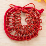 12 Stück Elastisches Wäscheleine Set