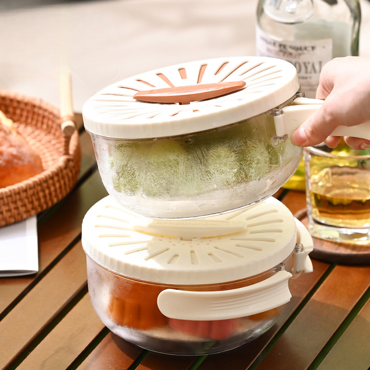 2-in-1 Abtropf- und Aufbewahrungskorb – Einfaches Waschen, Abtropfen und Lagern von Lebensmitteln