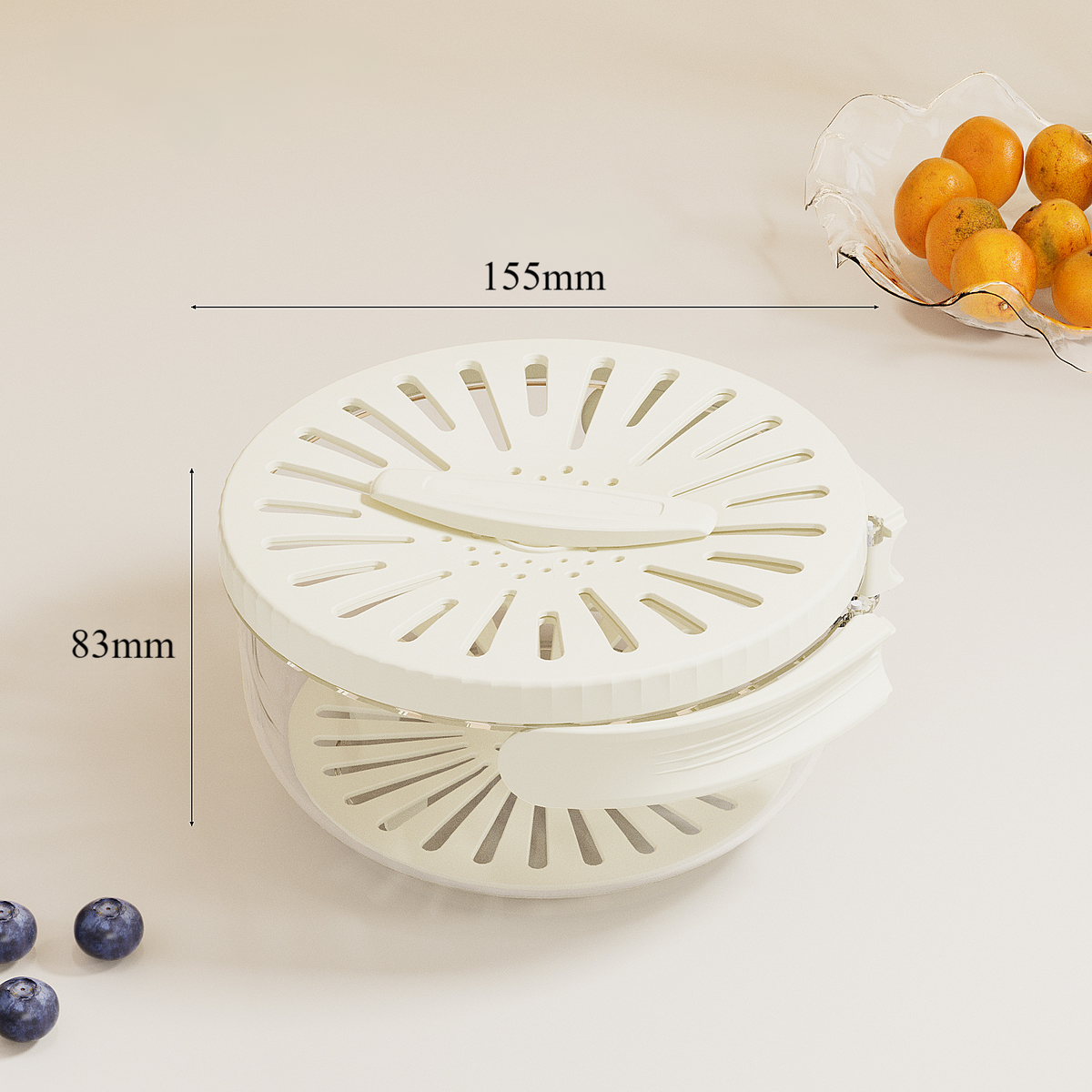 2-in-1 Drainer and Storage Basket – Easy Washing & Storing of Fruits and Vegetables