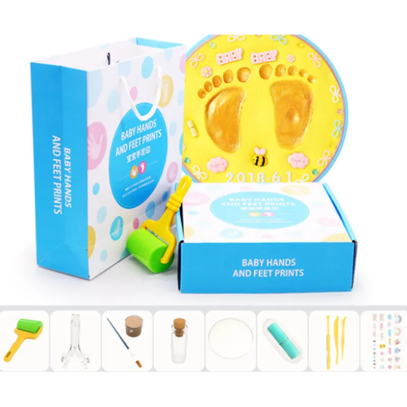 Set zur Erstellung von Baby Hand- und Fußabdrücken aus Ton – DIY Erinnerung