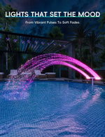 Solarbetriebene Poolfontäne mit RGB-LED-Beleuchtung – Doppelbogen, Fernbedienung