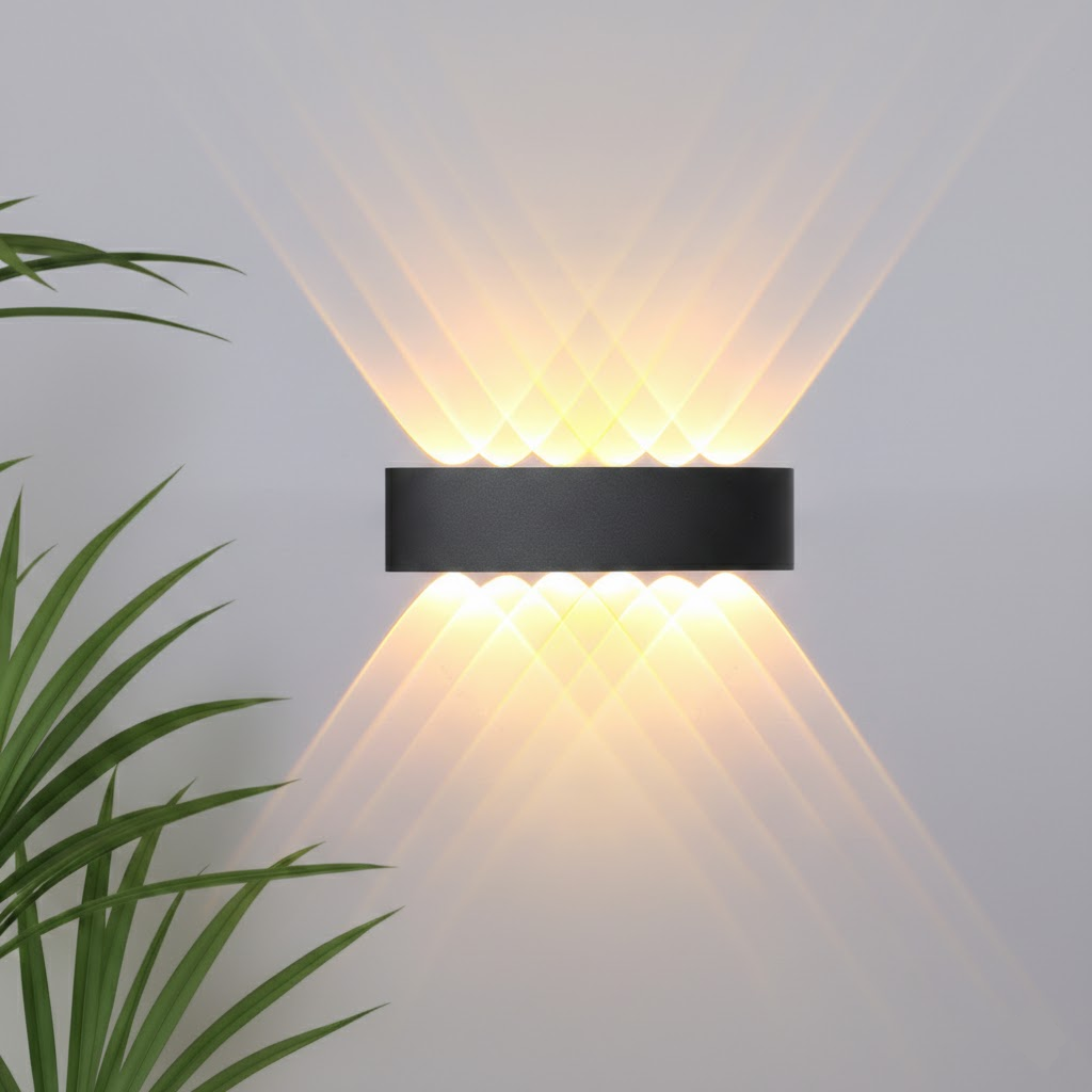 Moderne LED Wandleuchte aus Aluminium für Innen und Außen
