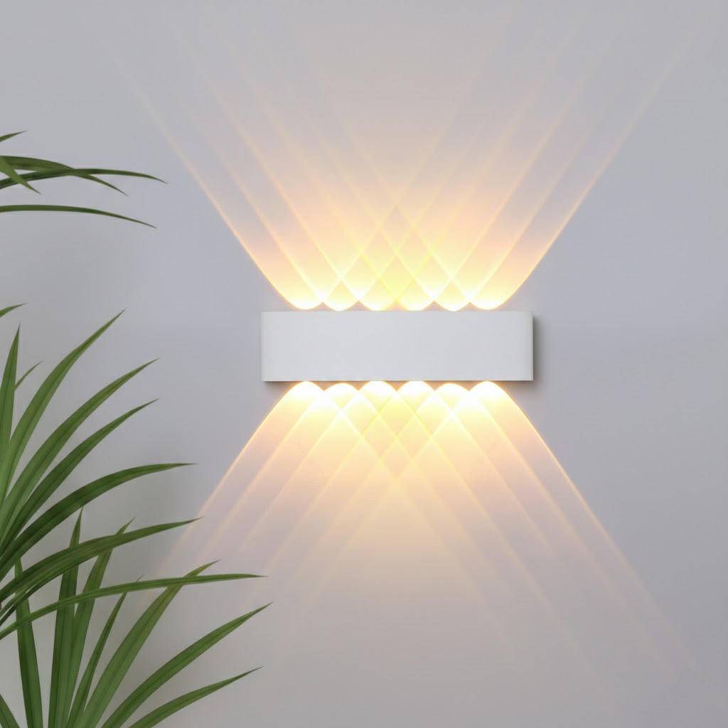 Moderne LED Wandleuchte aus Aluminium für Innen und Außen
