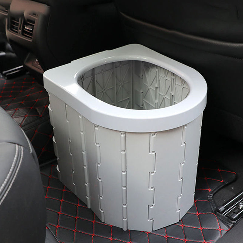 Kompakte Reise-Toilette aus strapazierfähigem Kunststoff