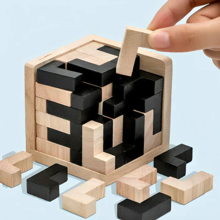 Holzpuzzle 3D - Rätselspiel für Denksportfreunde
