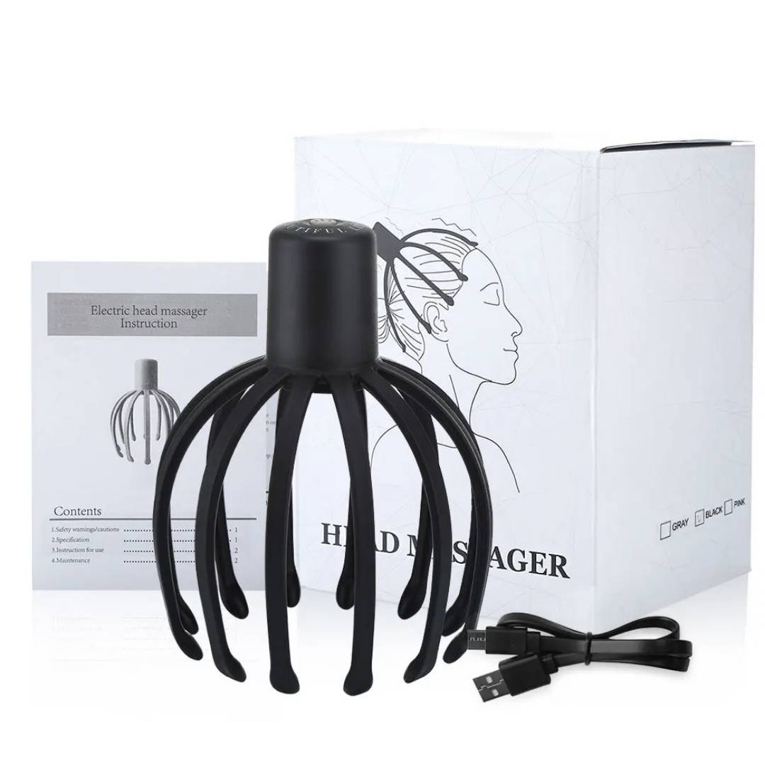 Intelligenter elektrischer Kopfmassagegerät mit 360° Vibration – Stressabbau und Schlafverbesserung