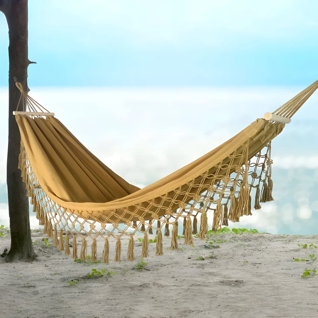 Luxuriöse Hängematte – Bequeme und robuste Hängematte für Garten, Balkon und Camping