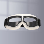 Vintage Motorradschutzbrille mit wechselbaren Gläsern und Komfortpolsterung