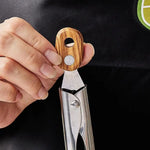 Elegante Küchenzangen aus Holz und Edelstahl | 2er Set