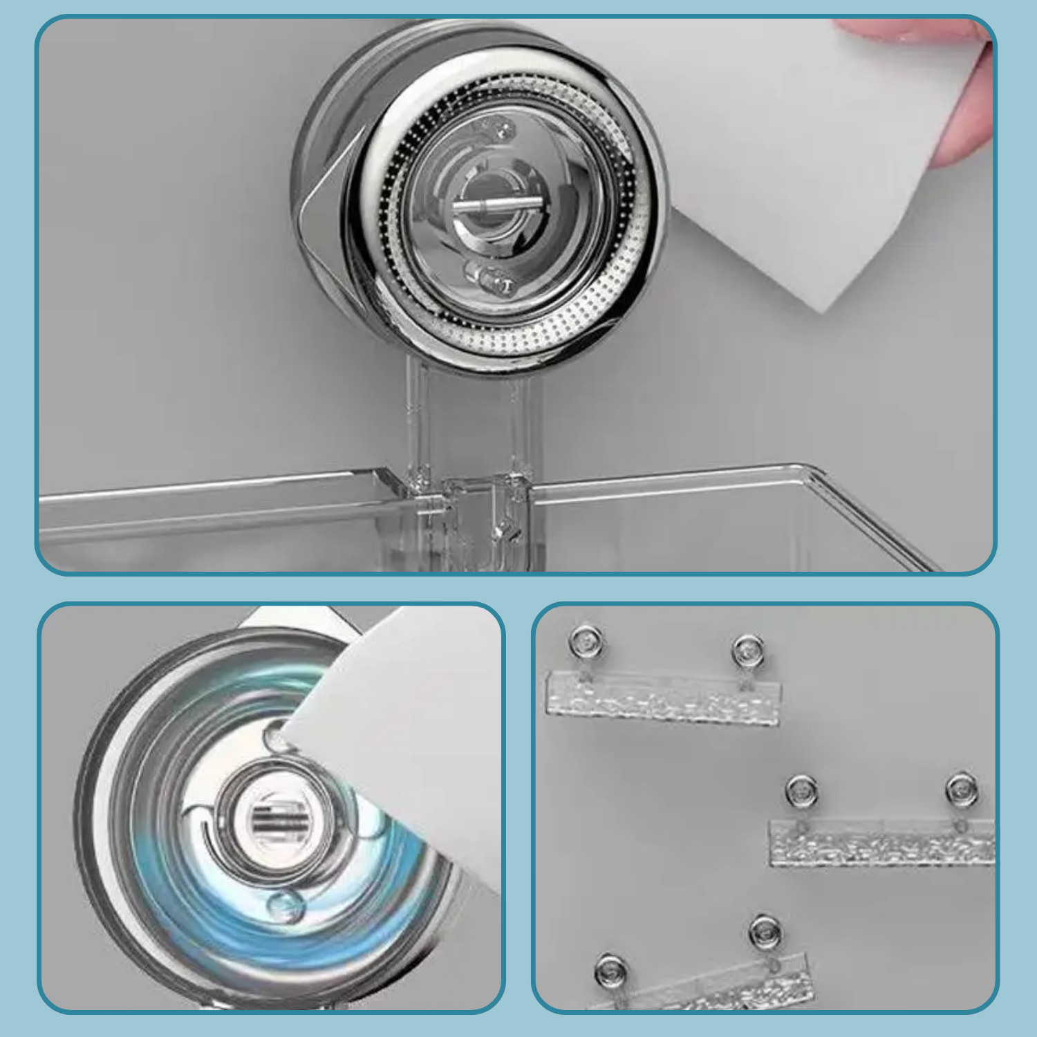 Corner Shelf with Suction Cup – Stylish Storage for Your Bathroom