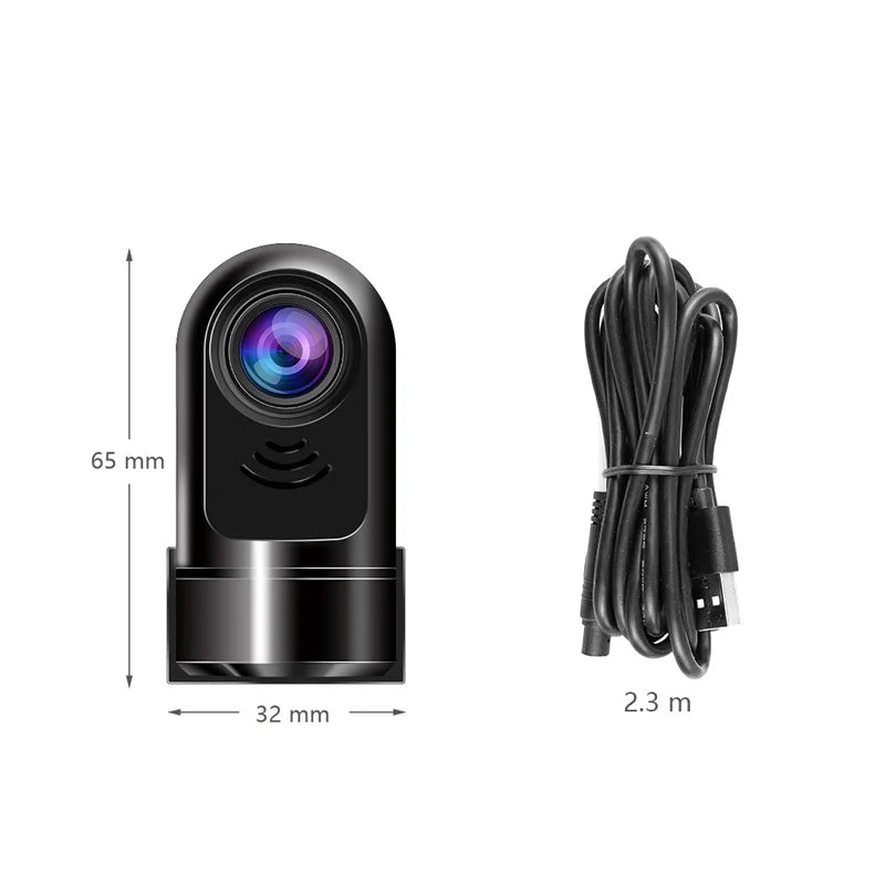 Compact HD Dashcam with 360° Swivel Function