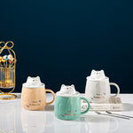 Katzenliebhaber | Kleine Tasse mit Katzenkopf-Design