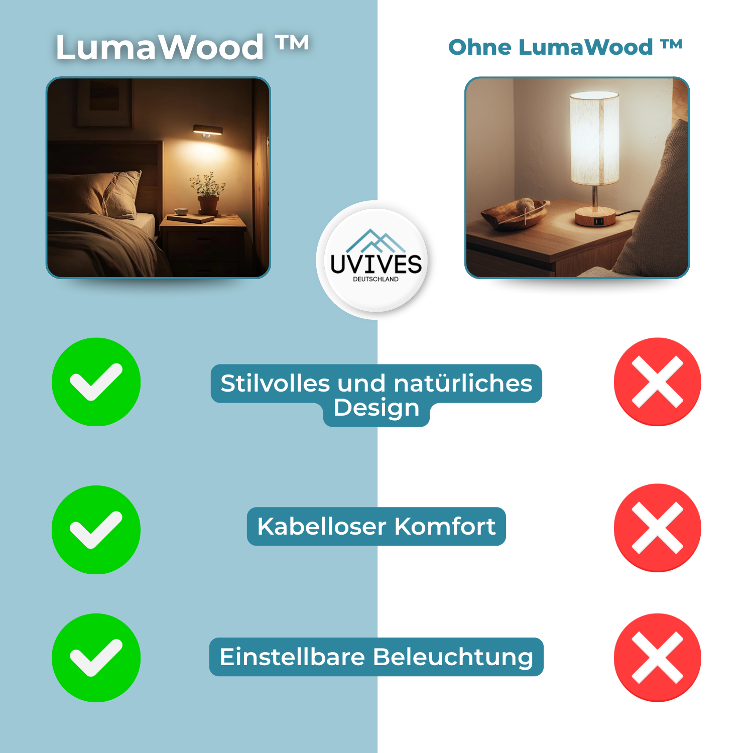 HolzLicht – Kabellose Eleganz für jeden Moment