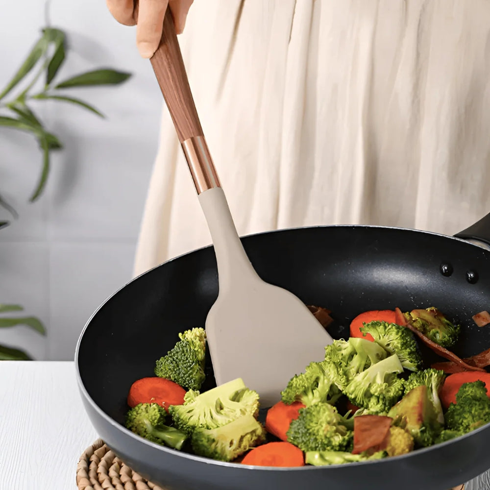 Elegantes Silikon Kochutensilien-Set | 10 Teile für Ihre Küche