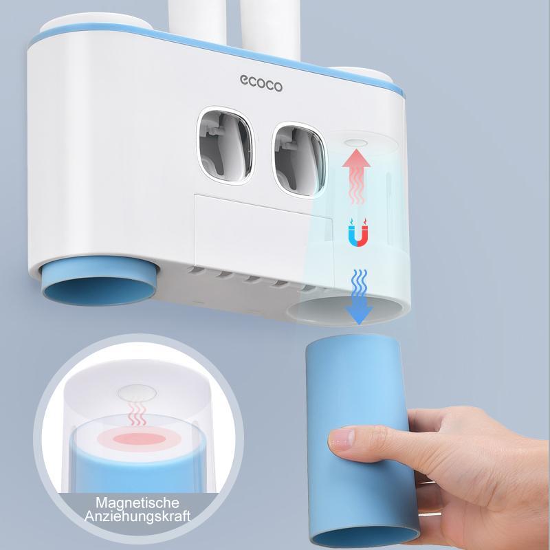 Automatischer Zahnbürstenhalter und Zahnpasta-Spender Set