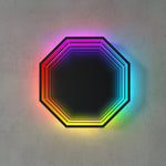 Elegant 3D Mirror with Color-Changing Lighting