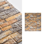 10 Stück 3D Mauerdesign Wasserfeste Selbstklebende Wandverkleidung | BrickArt