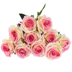 10er Set Elegante Seidenrosen für jeden Anlass