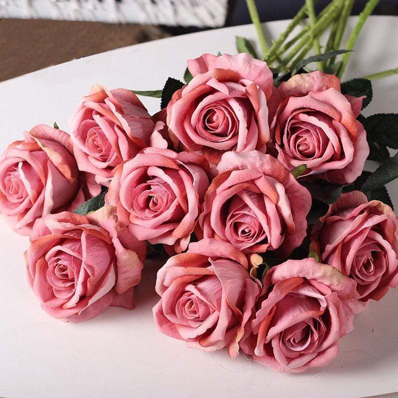 10er Set Elegante Seidenrosen für jeden Anlass