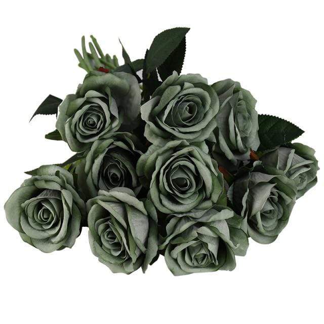 10er Set Elegante Seidenrosen für jeden Anlass