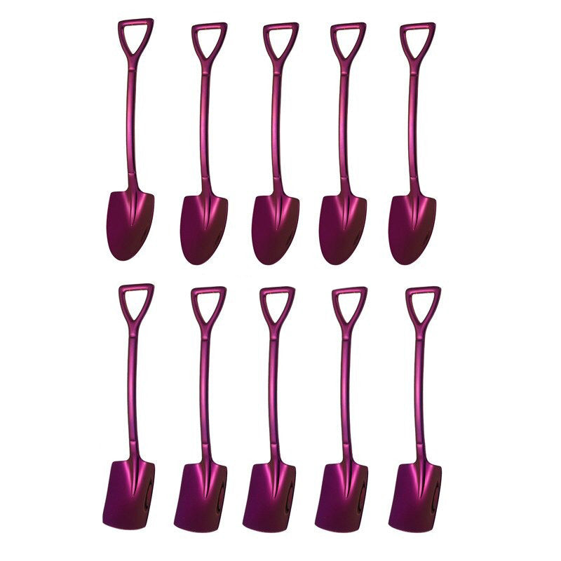 10-teiliges Set eleganter Edelstahl-Kaffeelöffel