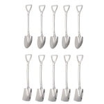 10-teiliges Set eleganter Edelstahl-Kaffeelöffel