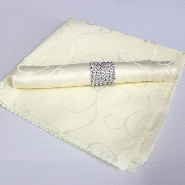 10 Stück Polyester Jacquard Tischservietten – Esszimmer Servietten