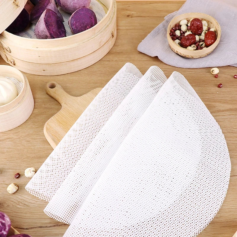 10 Stück wiederverwendbare runde Silikon-Dämpfermatte antihaftend