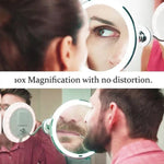 LumiView LED Magnifying Mirror | 10x Magnification | Flexible Design