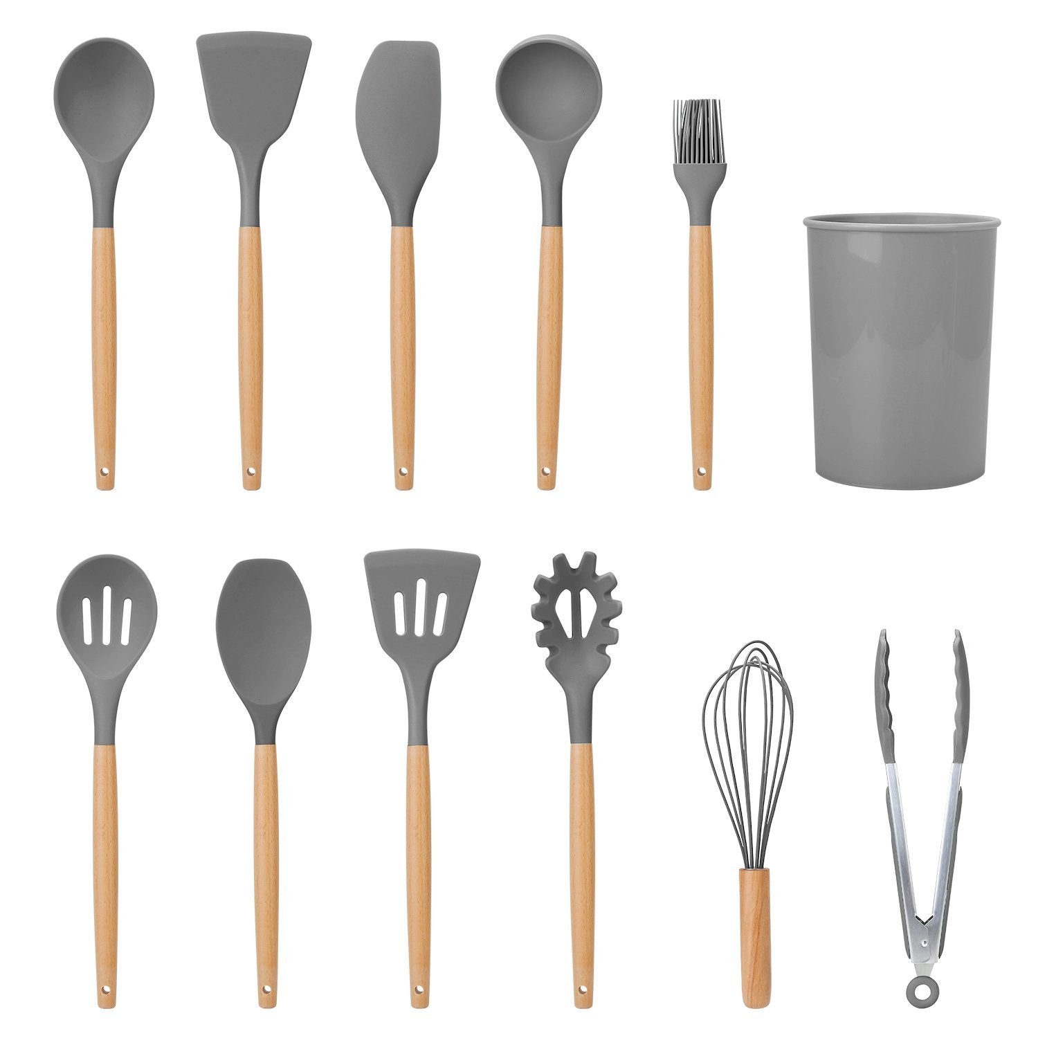 Practical 11-piece silicone kitchen utensil set