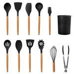 Practical 11-piece silicone kitchen utensil set