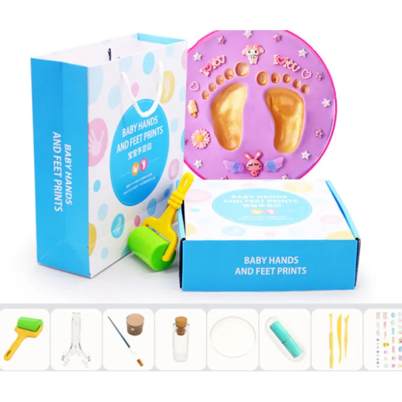Set zur Erstellung von Baby Hand- und Fußabdrücken aus Ton – DIY Erinnerung