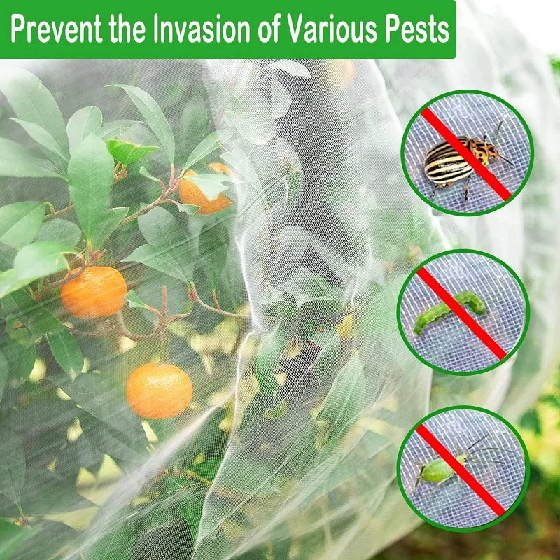 EcoGuard Plant Protection Net | Robust Insect and Bird Protection | Light Permeable for Vegetables and Fruits