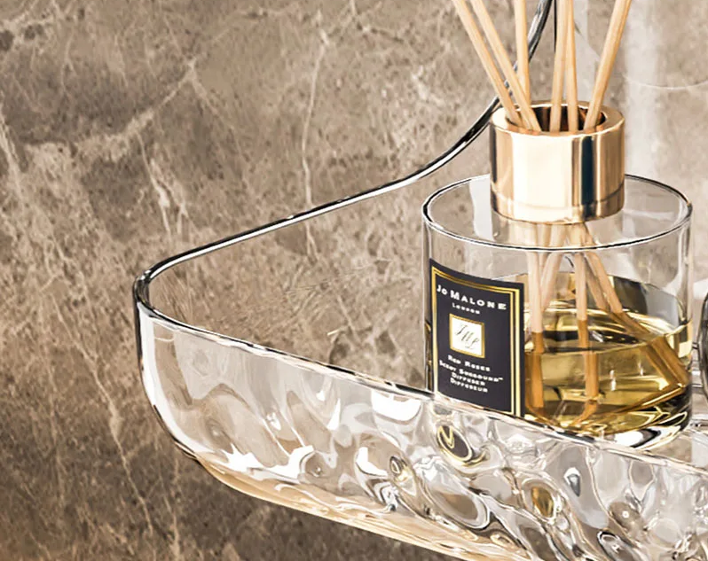 Acryl-Wandregal ohne Bohren – Transparentes Badezimmerregal für Kosmetik, Shampoo und mehr