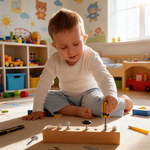 Lernspielbrett aus Holz für Kinder – 8 verschiedene Befestigungen