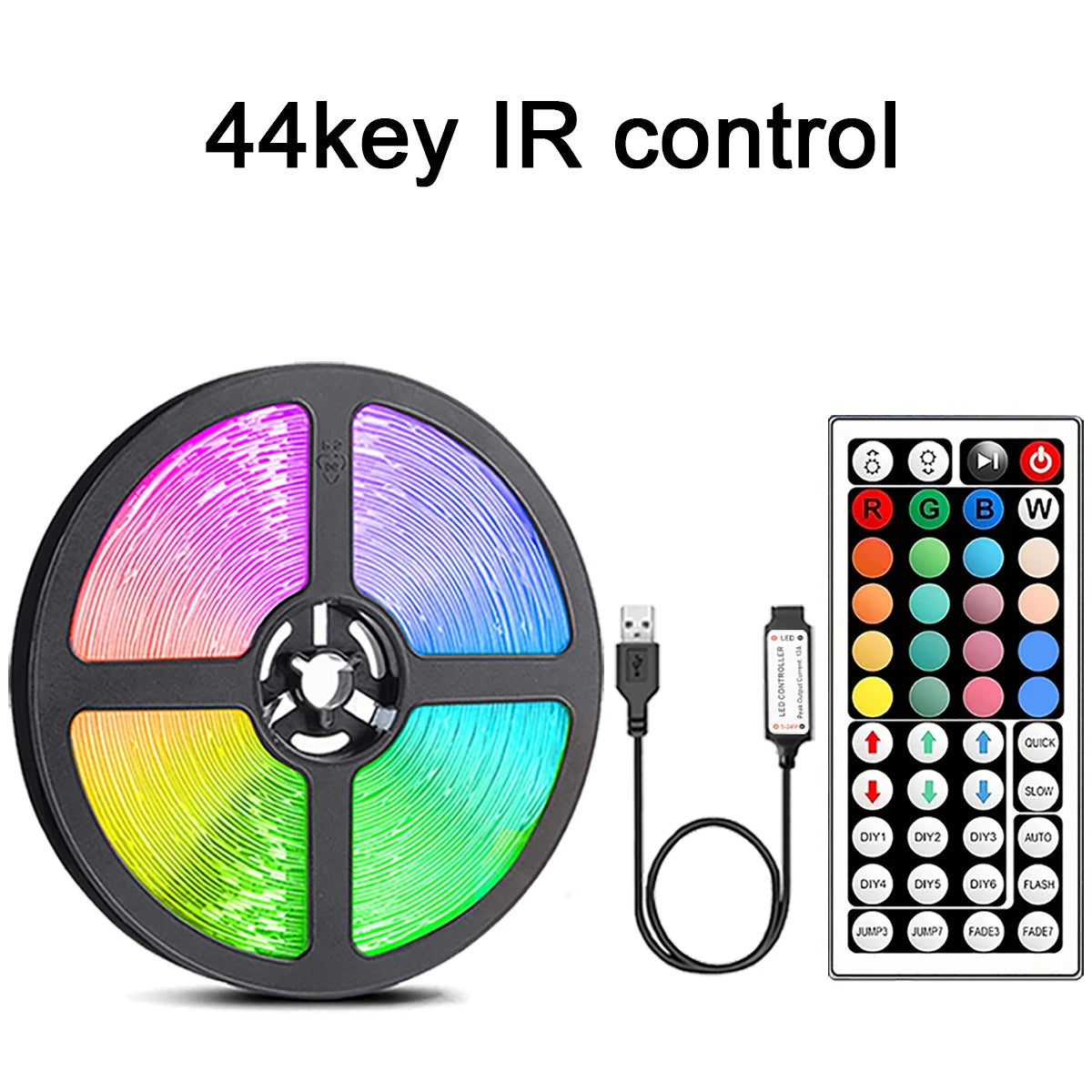 Farbwechselnde LED-Streifen mit Fernbedienung | USB-beleuchtete Akzente für Zuhause | 1–20 m | Farbzauber