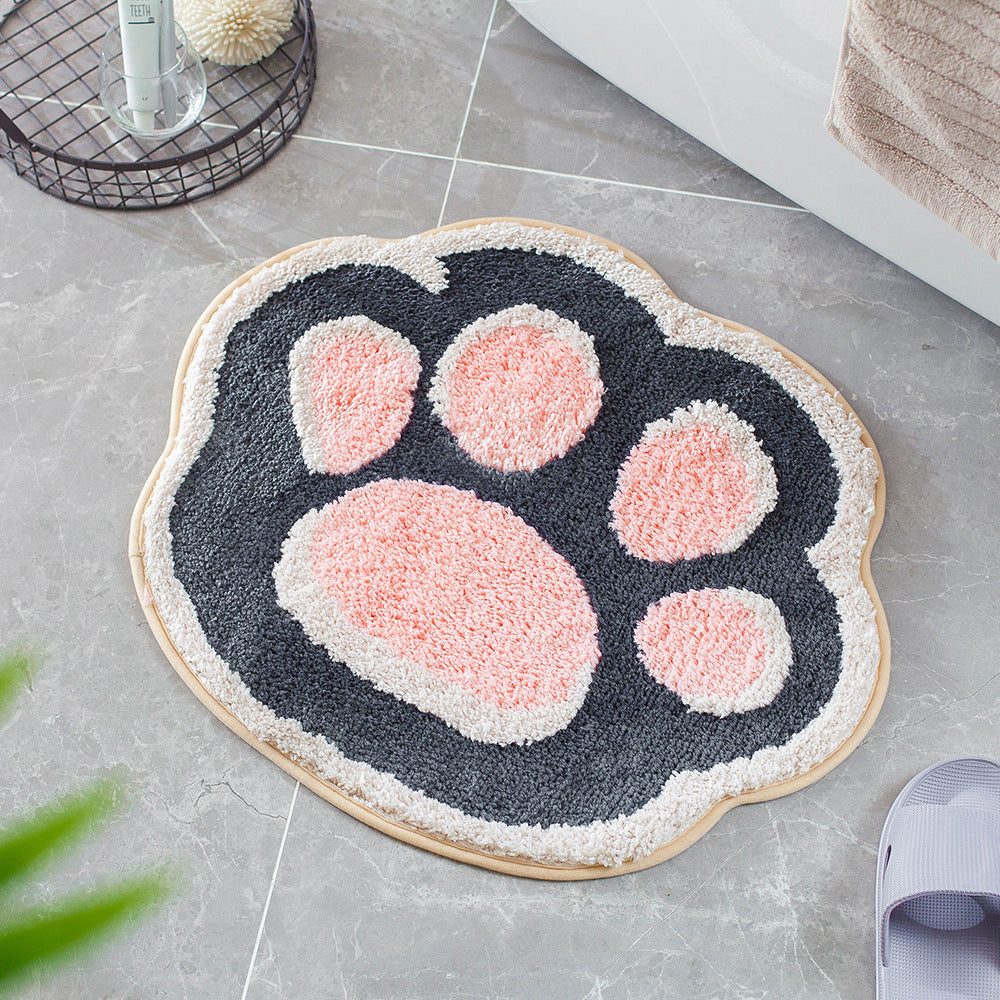 Rutschfeste Badezimmermatte mit saugfähigem Fußkissen | CatSoft
