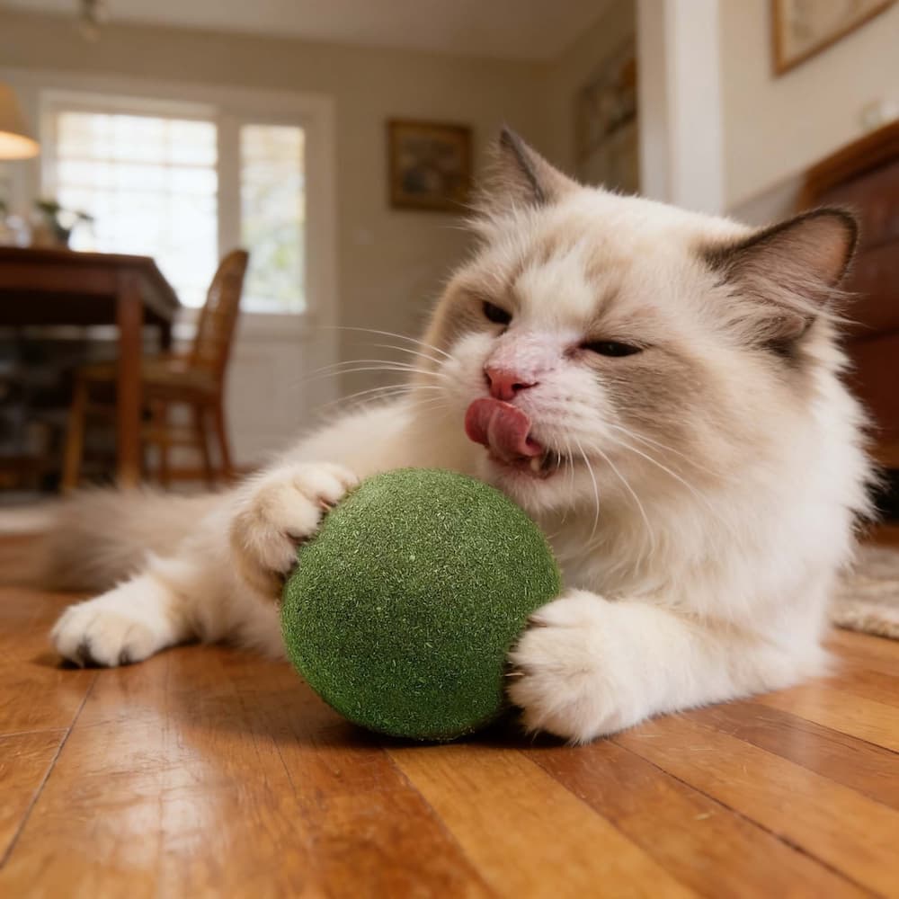 Catnip Balls for Playful Dental Care