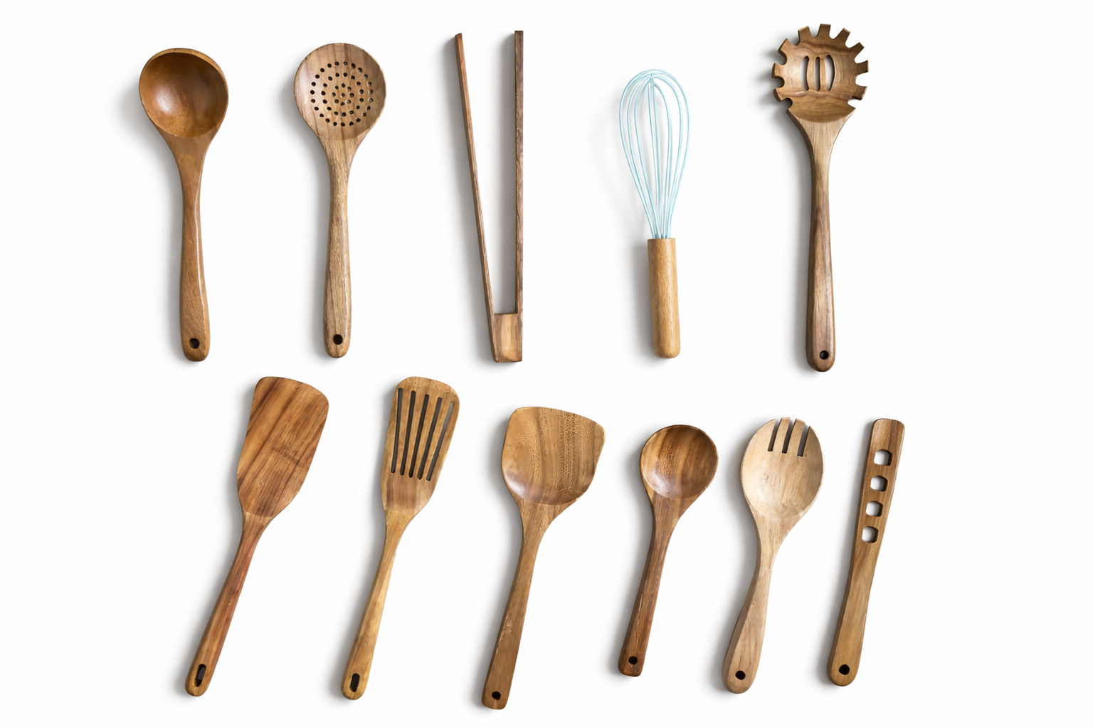 Nachhaltiges Holzbesteckset mit 10 Teilen von NaturLuxe
