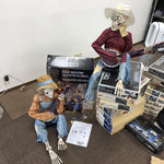 Lustige Duell mit lebhaften Banjo-Skeletten