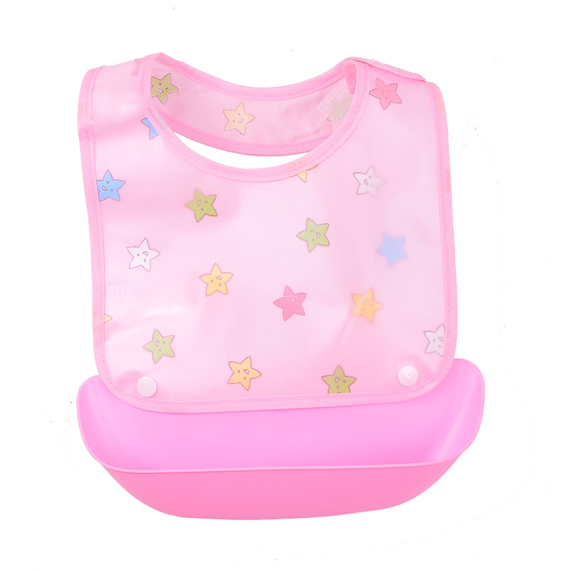 Wasserdichtes Baby-Lätzchen mit Auffangschale – Buntes Design für Essen